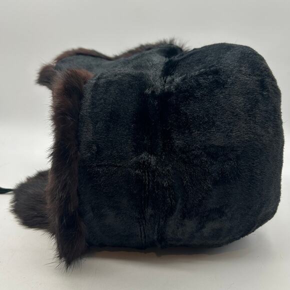 Vintage USSR Soviet Ushanka Genuine Fur Ear Flap Trapper Hat Quilted Size 54.5 main image 13